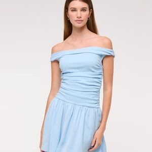 Abercrombie & Fitch One-Shoulder Light Blue Dress